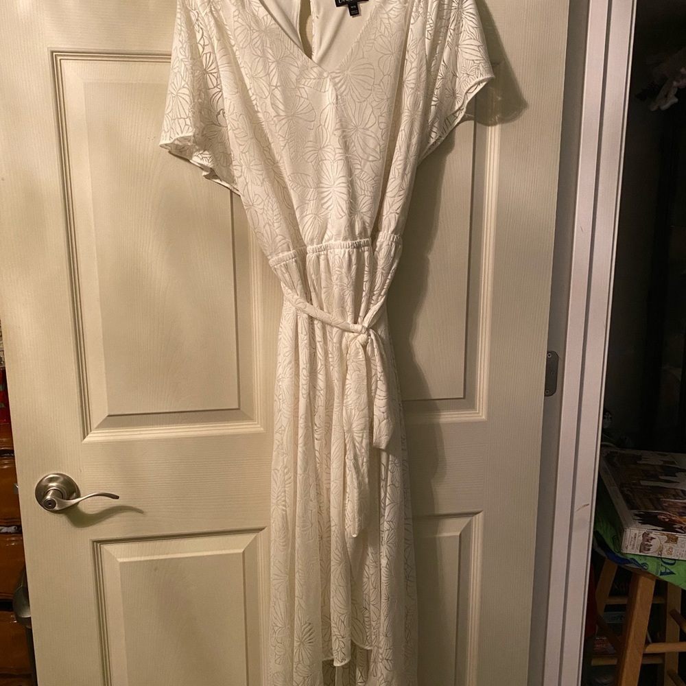 White high low dress